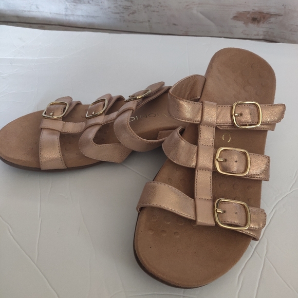 vionic sandals rose gold